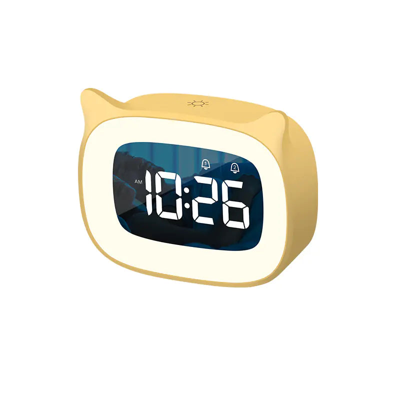 Creative Cartoon Kids Night Light Alarm Clock