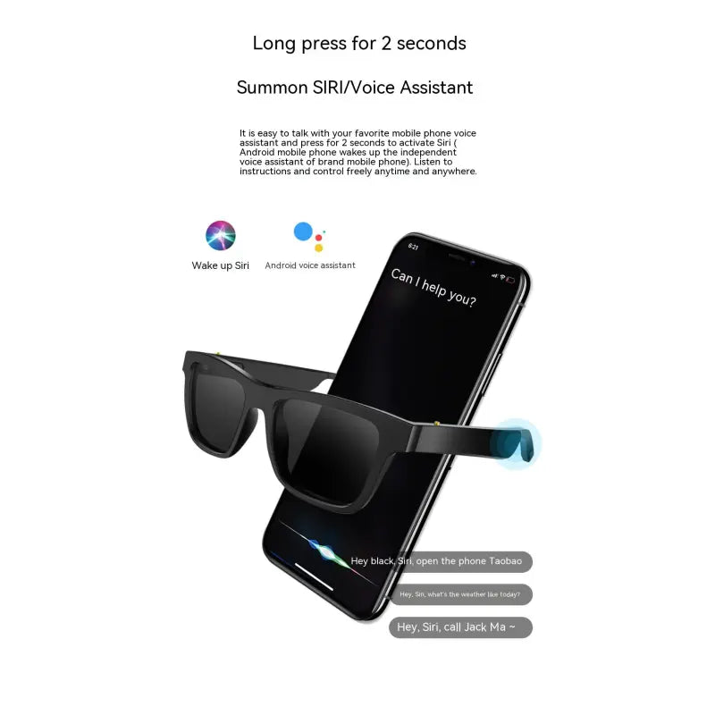 Smart Glasses Black Technology Headset Bluetooth Sunglasses