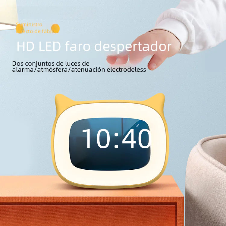 Creative Cartoon Kids Night Light Alarm Clock