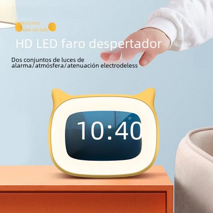 Creative Cartoon Kids Night Light Alarm Clock