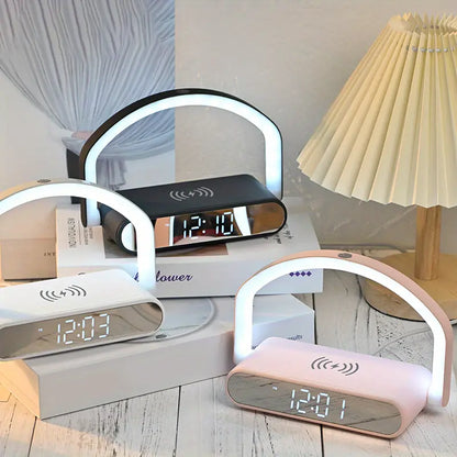 LED Alarm Clock with Wireless Fast Charging &amp; Night Light