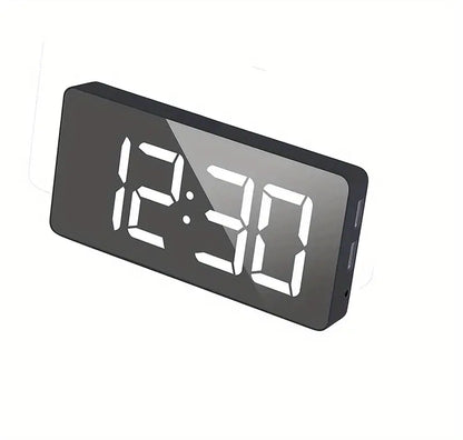 LED Digital Clock with Charging Mirror and USB Cable
