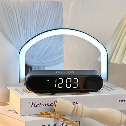 LED Alarm Clock with Wireless Fast Charging &amp; Night Light