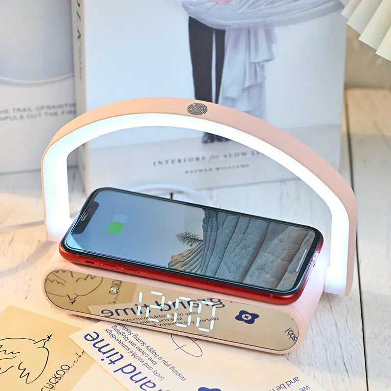 LED Alarm Clock with Wireless Fast Charging &amp; Night Light