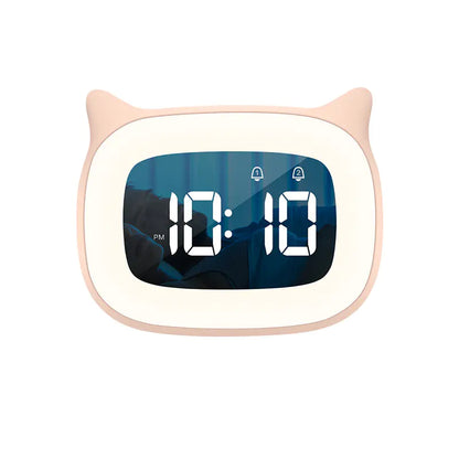Creative Cartoon Kids Night Light Alarm Clock