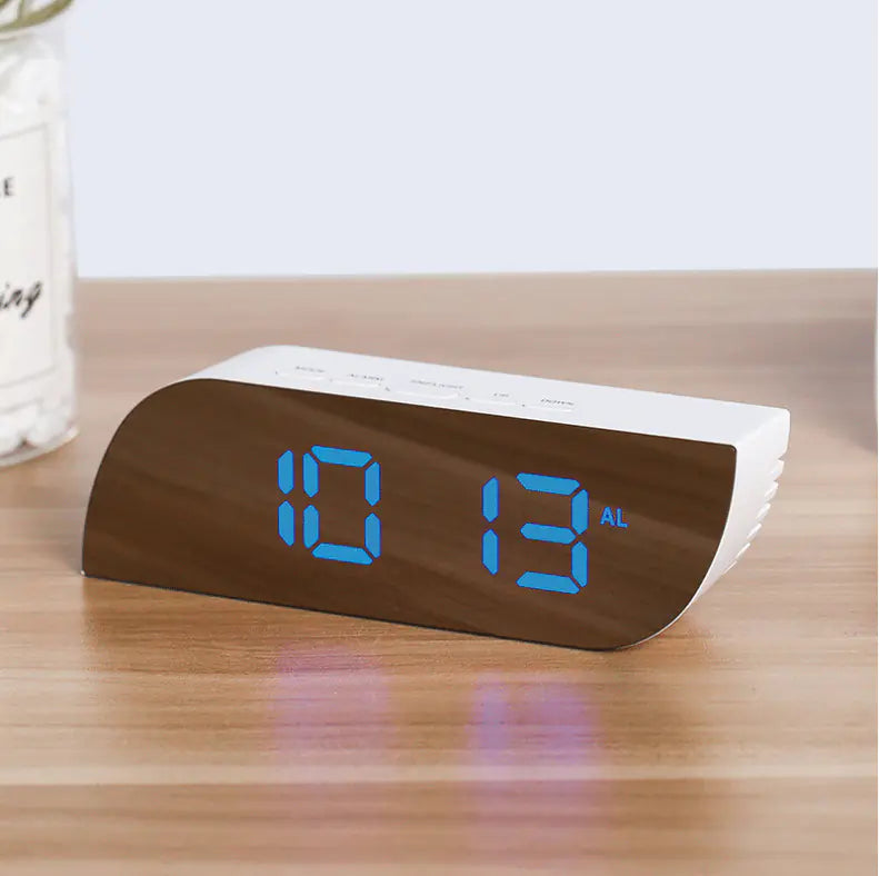 Multi-Function LED Mirror Alarm Clock with Night Light